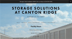 Desktop Screenshot of canyonridgestorage.com