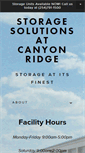 Mobile Screenshot of canyonridgestorage.com