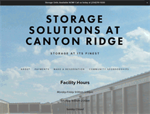 Tablet Screenshot of canyonridgestorage.com